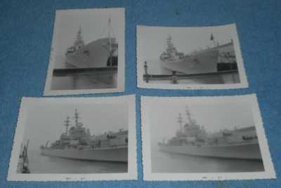 4 1957 Photos US Navy Cruiser USS Rochester CA-124 San Francisco Ship Yard?