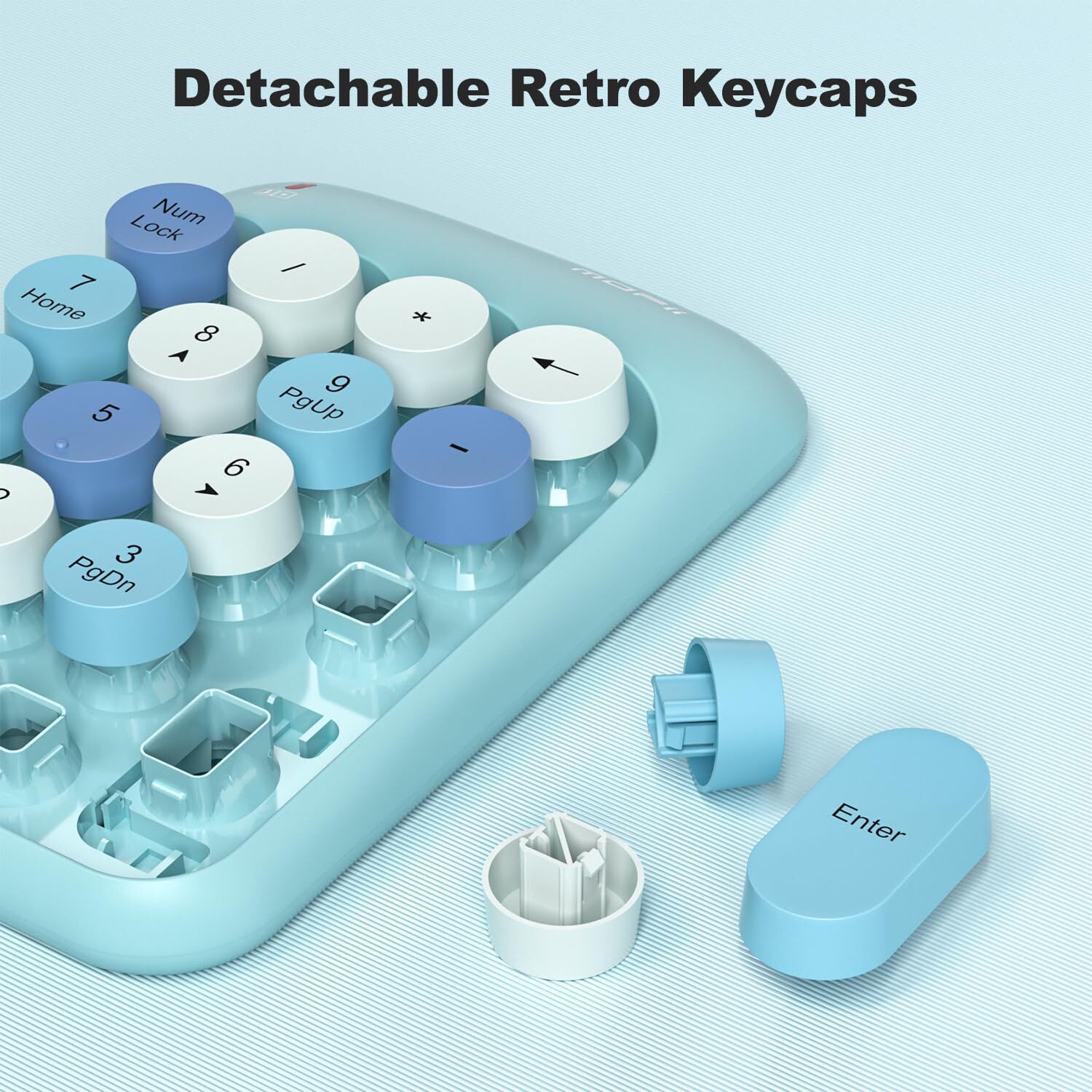 Wireless Number Pads Cute Colorful Numeric Keypad Numpad Portable 2.4 GHz Fin...