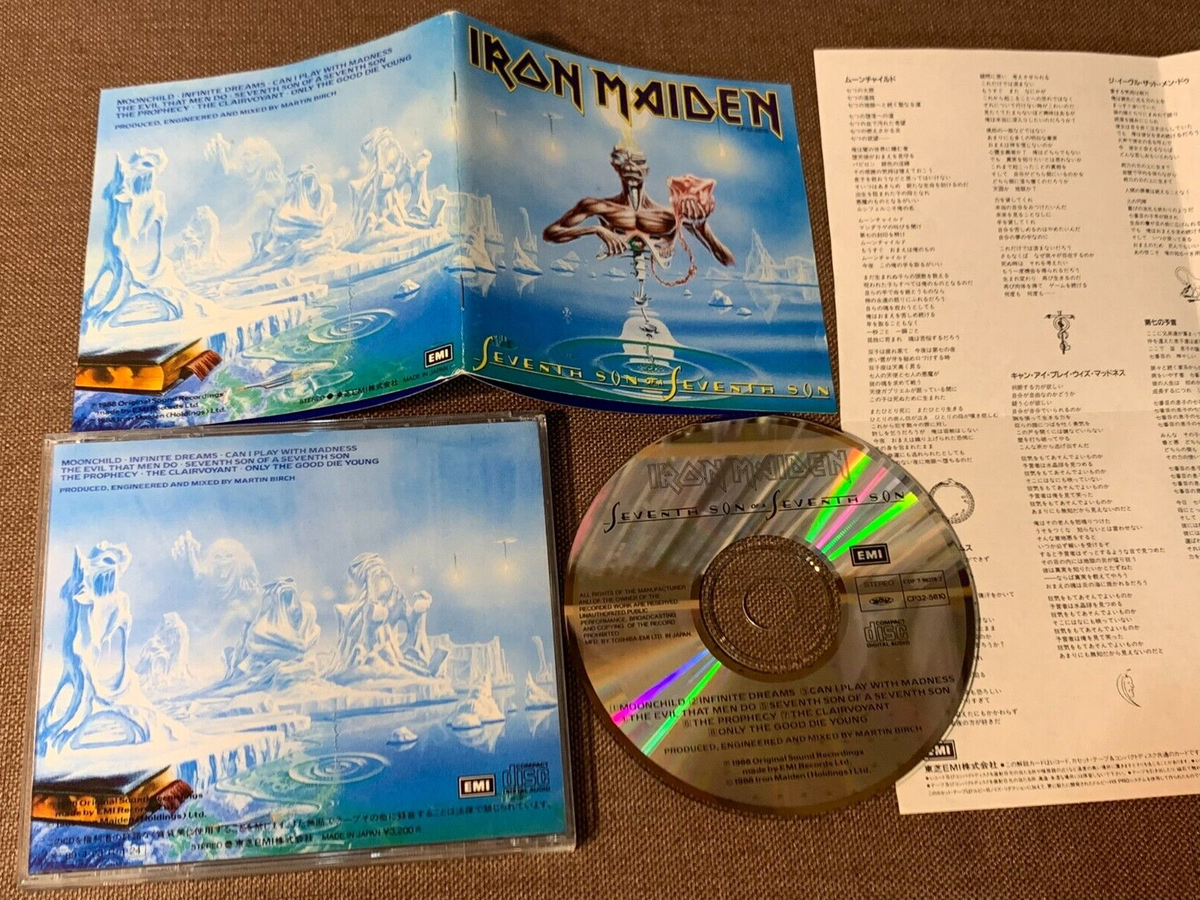 IRON MAIDEN Seventh Son Of A Seventh JAPAN CD CP32-5610 1A1 TO w
