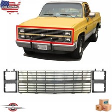 Fits 1983-1984 Chevy C10 C20 Pickup Front Grille And Left Righ Headlight Bezels