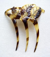 Art Nouveau assymetric hair comb - NO US IMPORT FEES