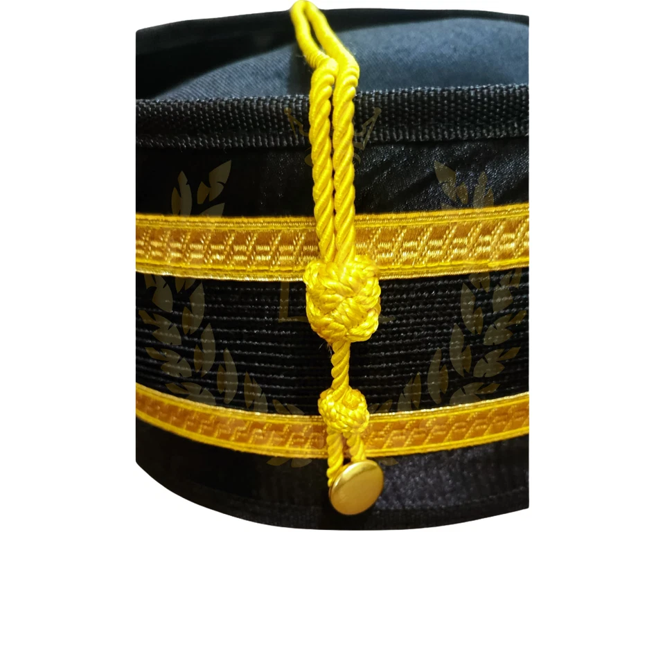 Masonic Regalia Scottish Rite 32 Degree Adjustable Hand Embroidered Crown Cap - Image 2 of 4