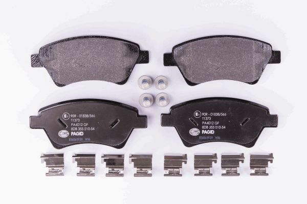 Hella 8DB 355 010-541 Bremsbelagsatz, Scheibenbremse FüR Renault-image