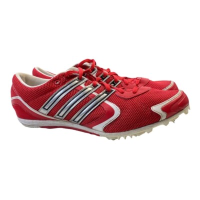 Adidas Mens Edge Arriba Running Shoes Red 287640 Lace Up Low Top Mesh Spike 9.5M