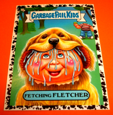 2024 Garbage Pail Kids Kids At Play ''FETCHING FLETCHER #29a Black Border Sticker