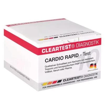 MARKENLOS CLEARTEST Cardio Rapid Infarkttest hFABP Troponin I Schnelltest Nachweis