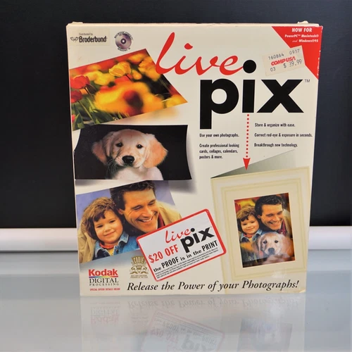 Live Pix Windows 1997 CD ROM With User Guide And Installation