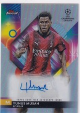Topps Finest Champions League 2024 No A-YM Yunus Musah Refractor Auto
