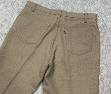 VTG 90s Levi  s Men  s Polyester Brown Straight Leg Pants Made in USA - Size 38x31