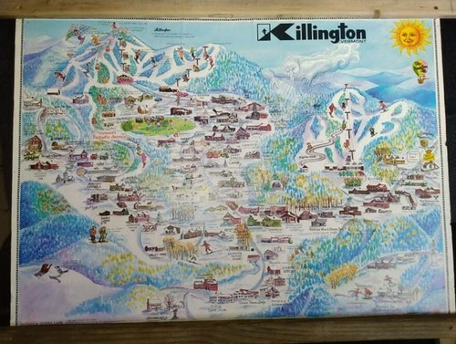 Rare Framed Custom Original Print: Killington, Vermont Landscape Portrait. 1981