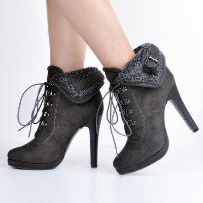 botas cortas de mujer con taco