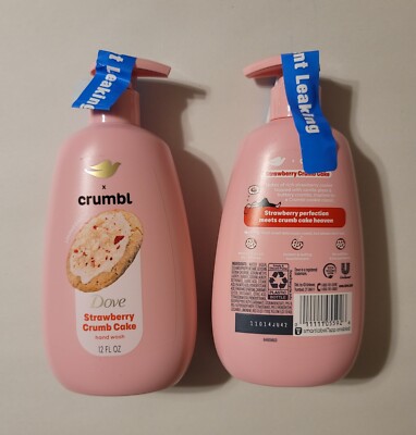 Dove Crumbl Moisturizing Liquid Hand Wash Strawberry Crumb Cake 12OZ 