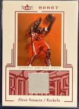 Steve Francis 2003-04 Fleer Avant Materials Red Card #AGW/SF Houston Rockets