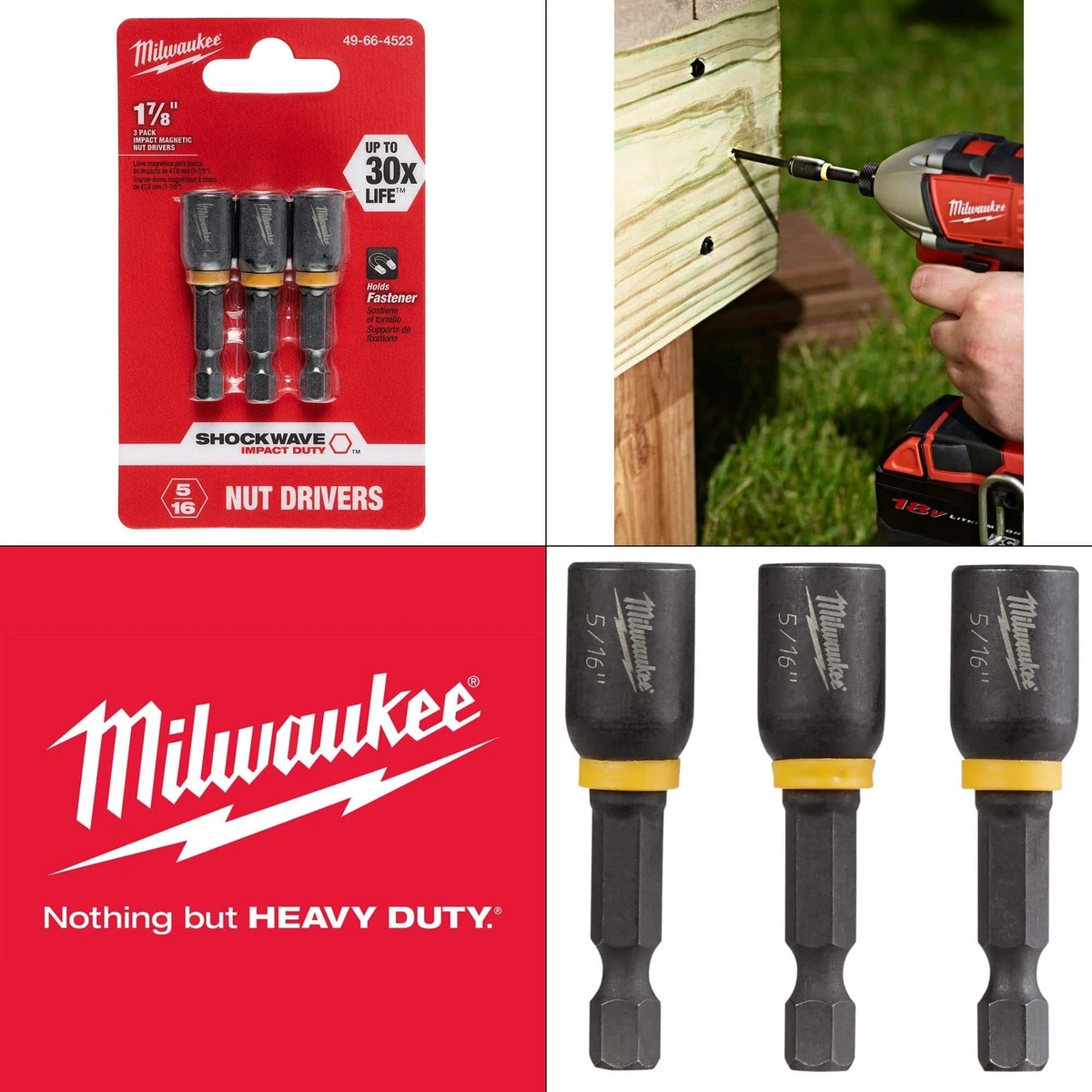 Shockwave Impact Duty 5/16 In. X 1-7/8 In. Black Oxide Magnetic.