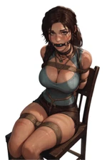 Lara Croft TR Waifu Weatherproof Anime Sticker 6" Car Decal