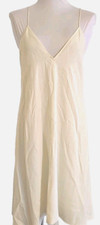 THEORY Sleeveless Spaghetti Strap Warm Ivory Draped Sun Short Dress Size 6
