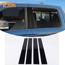 For 2019-24 Dodge RAM 1500 Black Door Body Window Pillar Posts Sticker Trim 4PCS