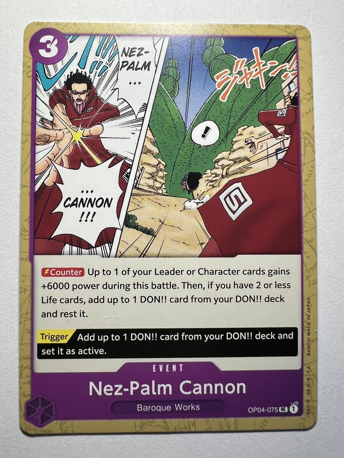 2023 ONE PIECE TCG JAPANESE KINGDOM OF INTRIGUE NEZ-PALM CANNON #OP04-075