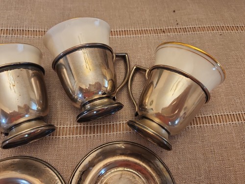 Set tazze da espresso vintage Sterling Betteridge & Reeve Inc LENOX porcellana - Foto 9 di 12