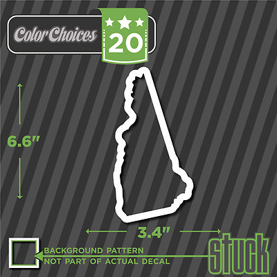 New Hampshire State Outline - Vinyl Decal Sticker Die Cut NH shape map usa