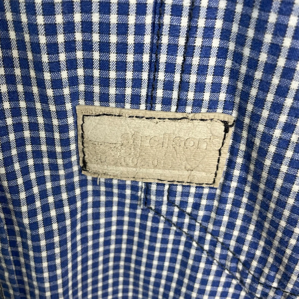 Camisa Strellson Para Hombre XL Cuadros Cuadros Abotonada Manga Larga 100% Algodón Foto 3 de 4