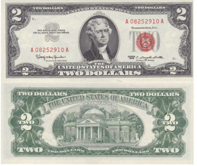 1963 $2 Legal Tender Notes Fr 1513 Uncirculated