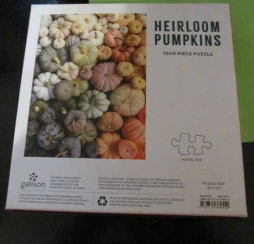 Galison World Of Pumpkins – Puzzle 1000 Pezzi – Zucche E Ortaggi, 68x50 Cm, Fatto Con Materiali Riciclati