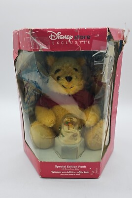 Disney Special Edition Pooh With Bonus Snow Globe 2002 for sale