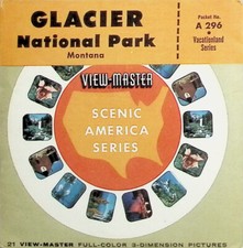 1950's GLACIER NATIONAL PARK Montana 3d View-Master 3 Reel Packet