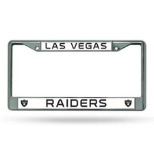 Las Vegas Raiders White Metal Chrome License Plate Frame Auto Truck Car Nwt Nfl Las Vegas Raiders White Metal Chrome License Plate Frame Auto Truck Car Nwt Nfl