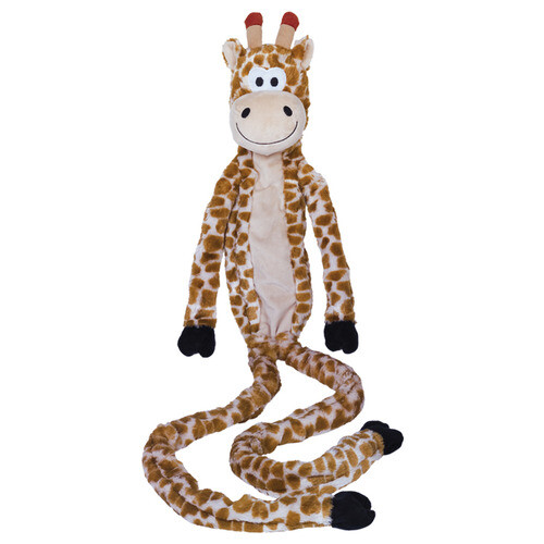 Nobby Hundespielzeug Giraffe PlüSch Mit Seil 113Cm Squeaker KnisterköRper-image