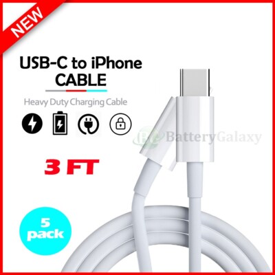 5X Fenzer USB-C Cable Charger Data Sync Cord for iPhone 7/7 Plus/8/8 Plus/SE