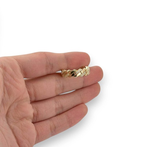 S Miami Ring CZ - 10K Yellow Gold - Picture 3 of 18