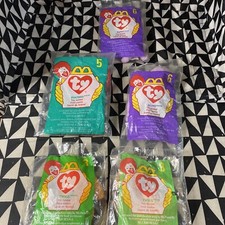 Lot Of 5 Ty Teenie Beanie Babies McDonalds Happy Meal Toys New