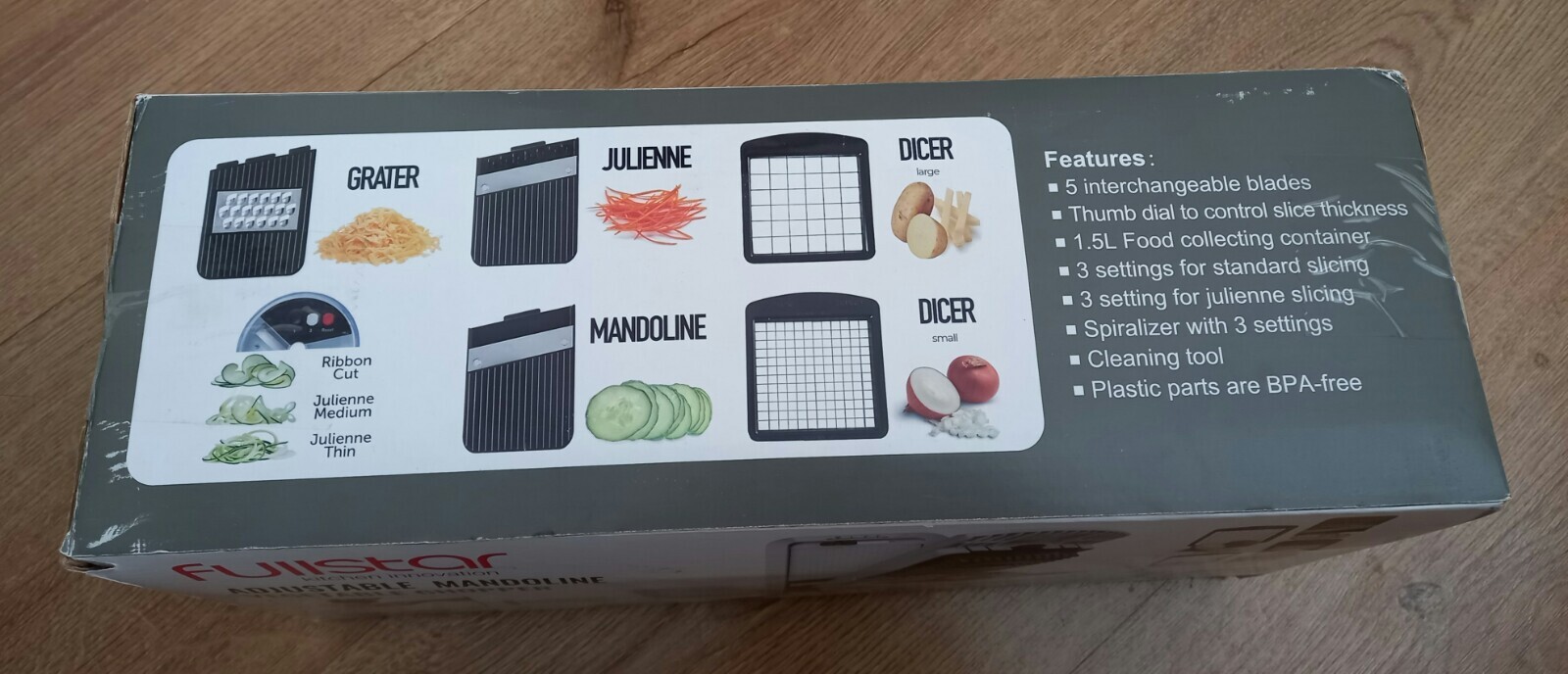 Fullstar All In One Adjustable Mandolin Vegetable Chopper. Brand New