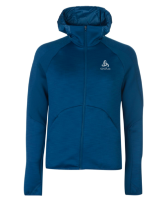 Odlo Homme Chaud Veste Polaire Pull avec Capuche Bleu Taille XXL