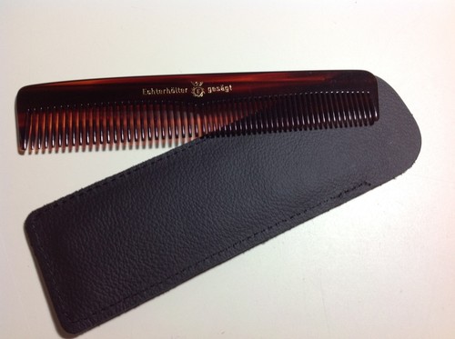 Strähnenboy Kamm Mit Echtem Lederetui – Handgemachter Lockenkamm Für Natürliche Strähnen & Afro-Looks (9 Cm, 11 Zinken)