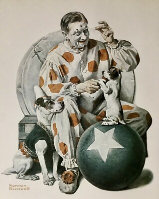 Norman Rockwell Clown Custom Framed Print | eBay