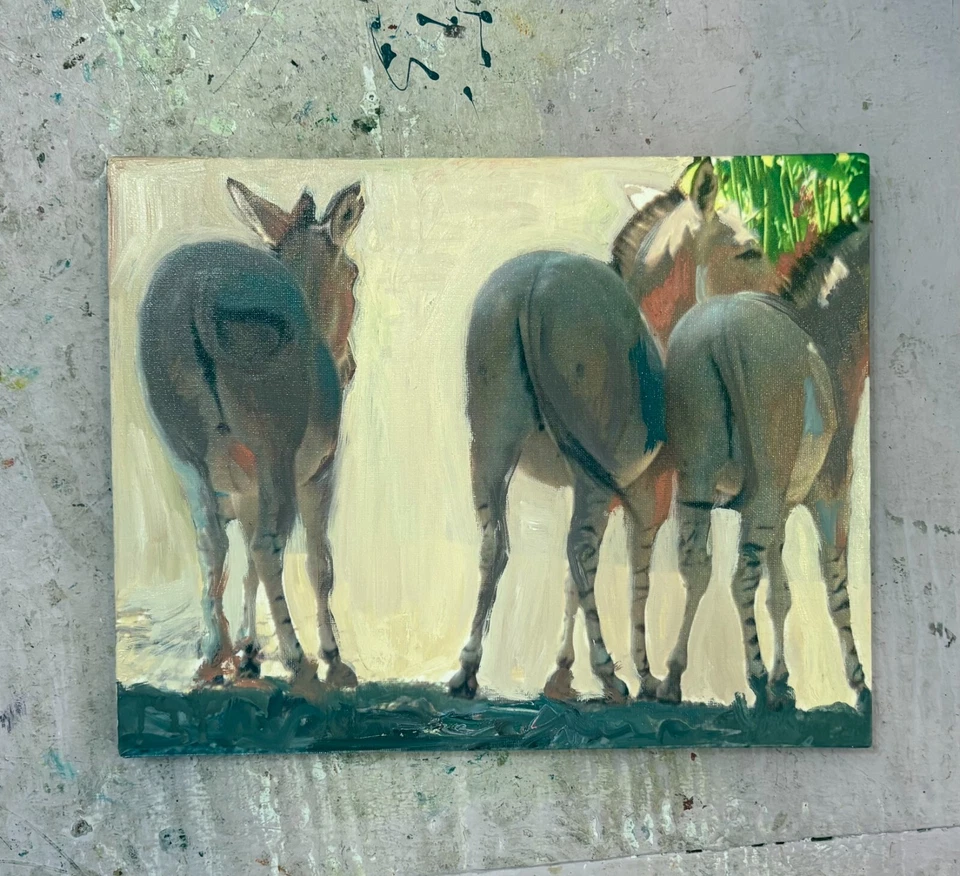 Donkey, Three, Mixed Media on Canvas, by Van Ness - Image 3 of 4