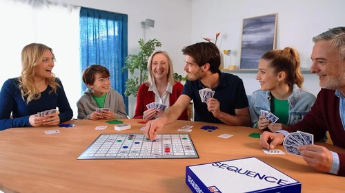 Juego de mesa de estrategia divertido en familia Goliath Sequence 2 o más jugadores cinco en fila - Imagen 4 de 6