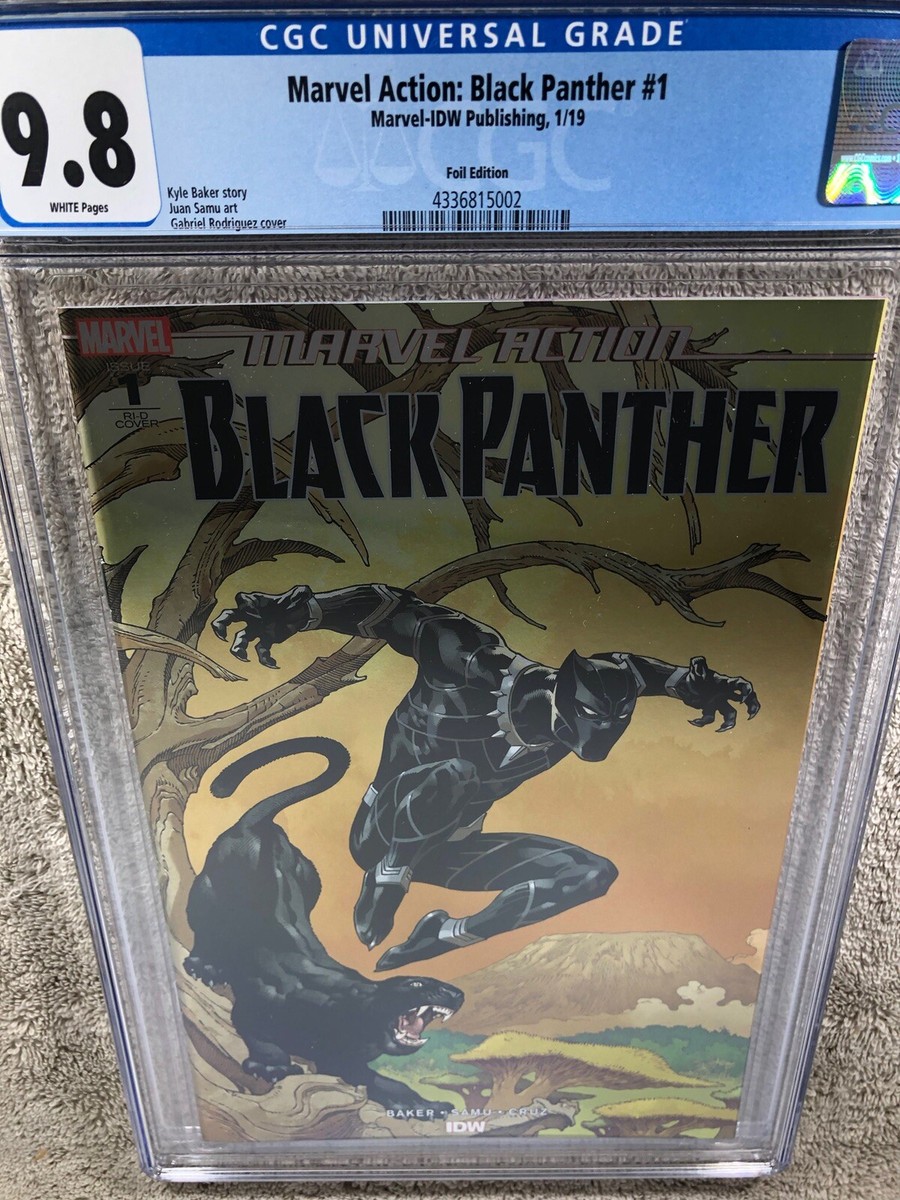 Black Panther 1 Marvel Super Action CGC 9.8 Gold Foil Variant