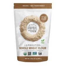 Organic Sprouted Whole Wheat Flour 32 Oz Case Of 6 By One Degree