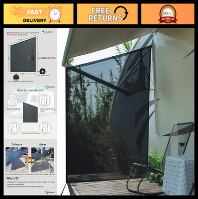 Universal RV Awning Side Shade 9' x 7' - Privacy & Sun Protection Screen Kit