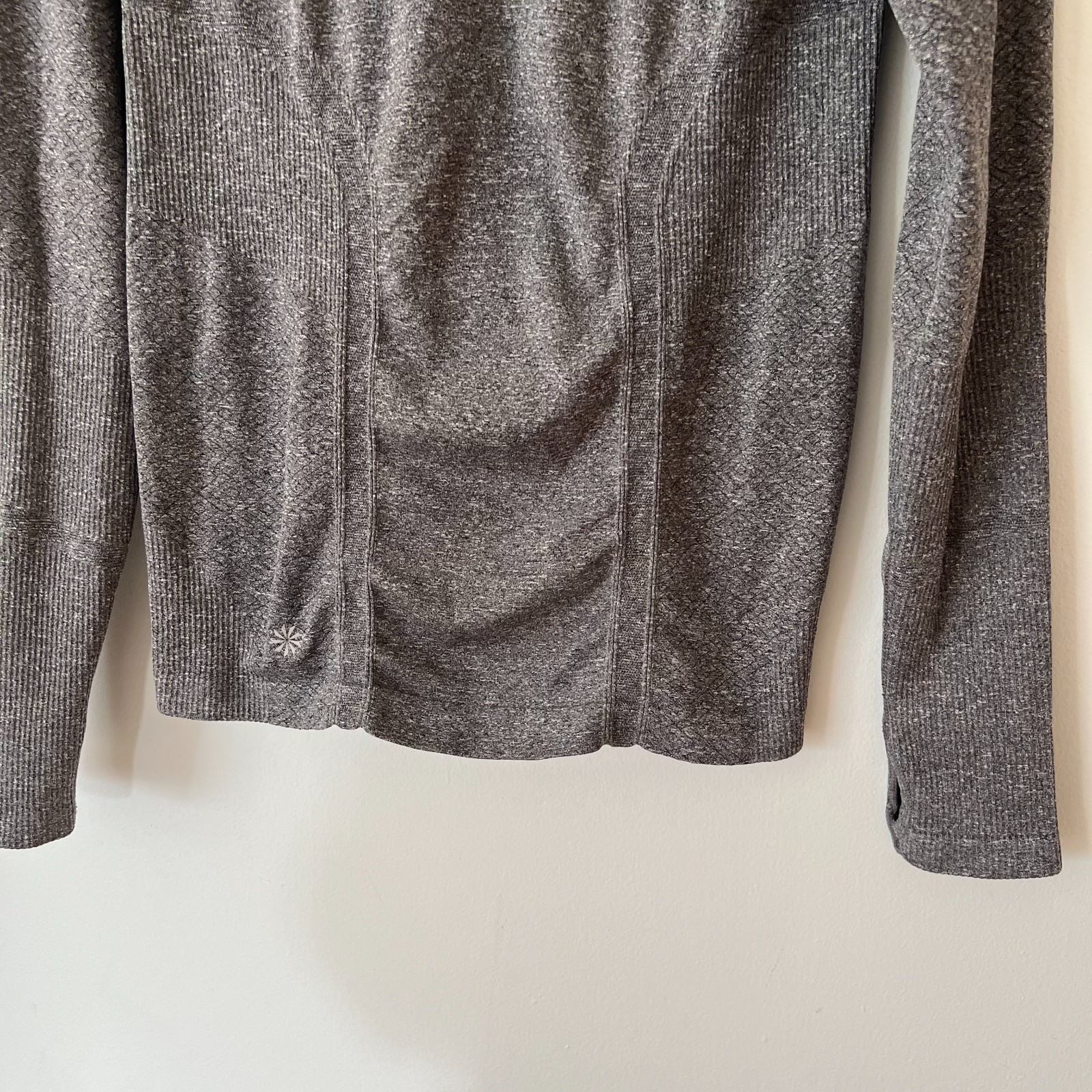 Athleta Tracker Seamless Gray Running Hoodie Wome… - image 2