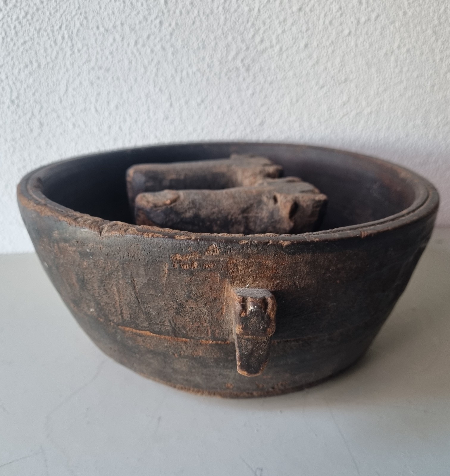 Antique Wedding Bowl (19th/20th Century) Carved Wooden Origin Bolivia AYMARA People