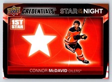 2021-22 Upper Deck Credentials #1S-1 Connor McDavid Star of the Night First Star
