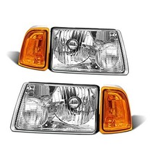 for 2001-2011 Ford Ranger OE Headlights A-Chrome Housing Amber Reflector