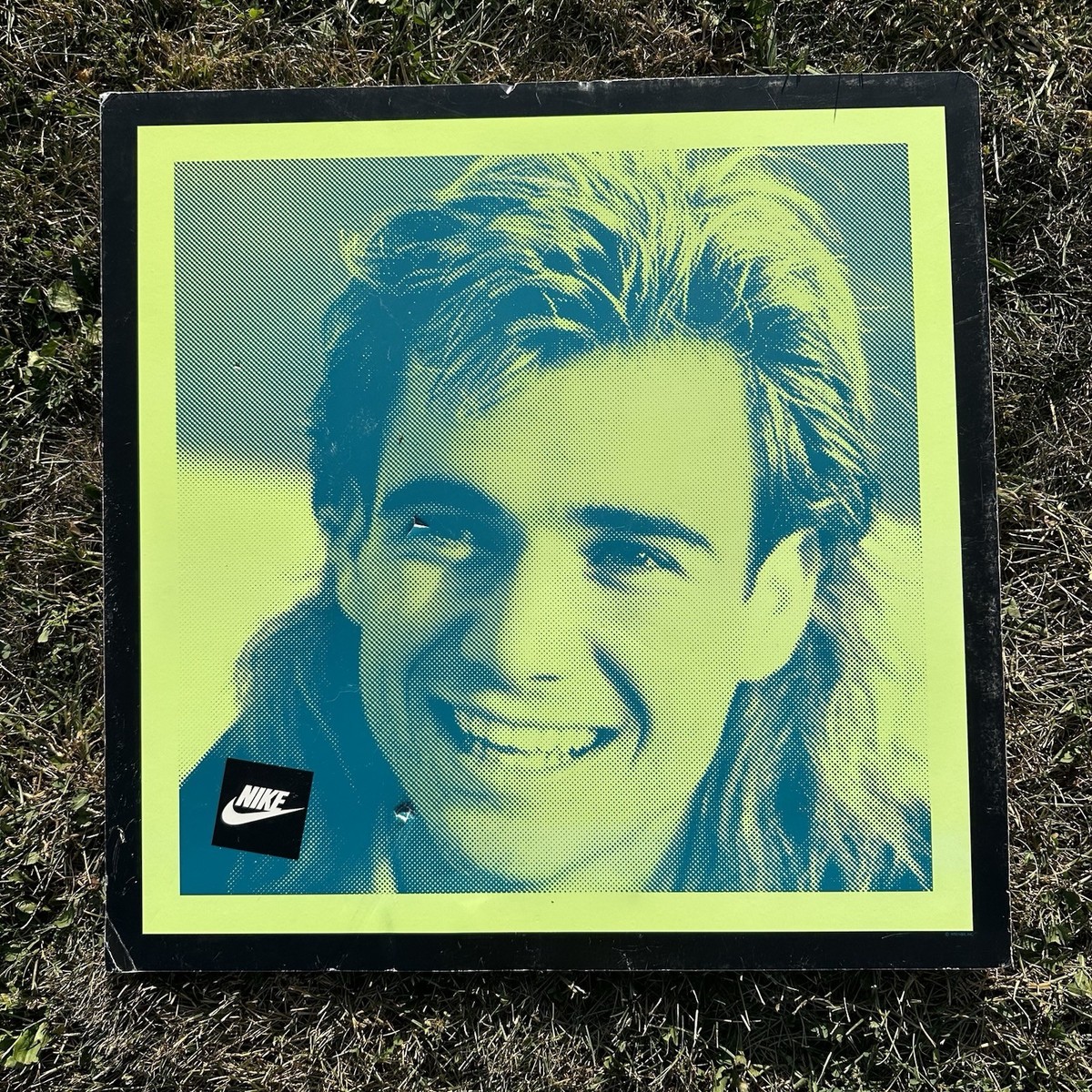 Andre Agassi 1990 Vintage Nike Poster Green 24