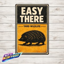 Cat Crossing Warning Yard Sign Slow Down Aluminum Tin Sign 8x12