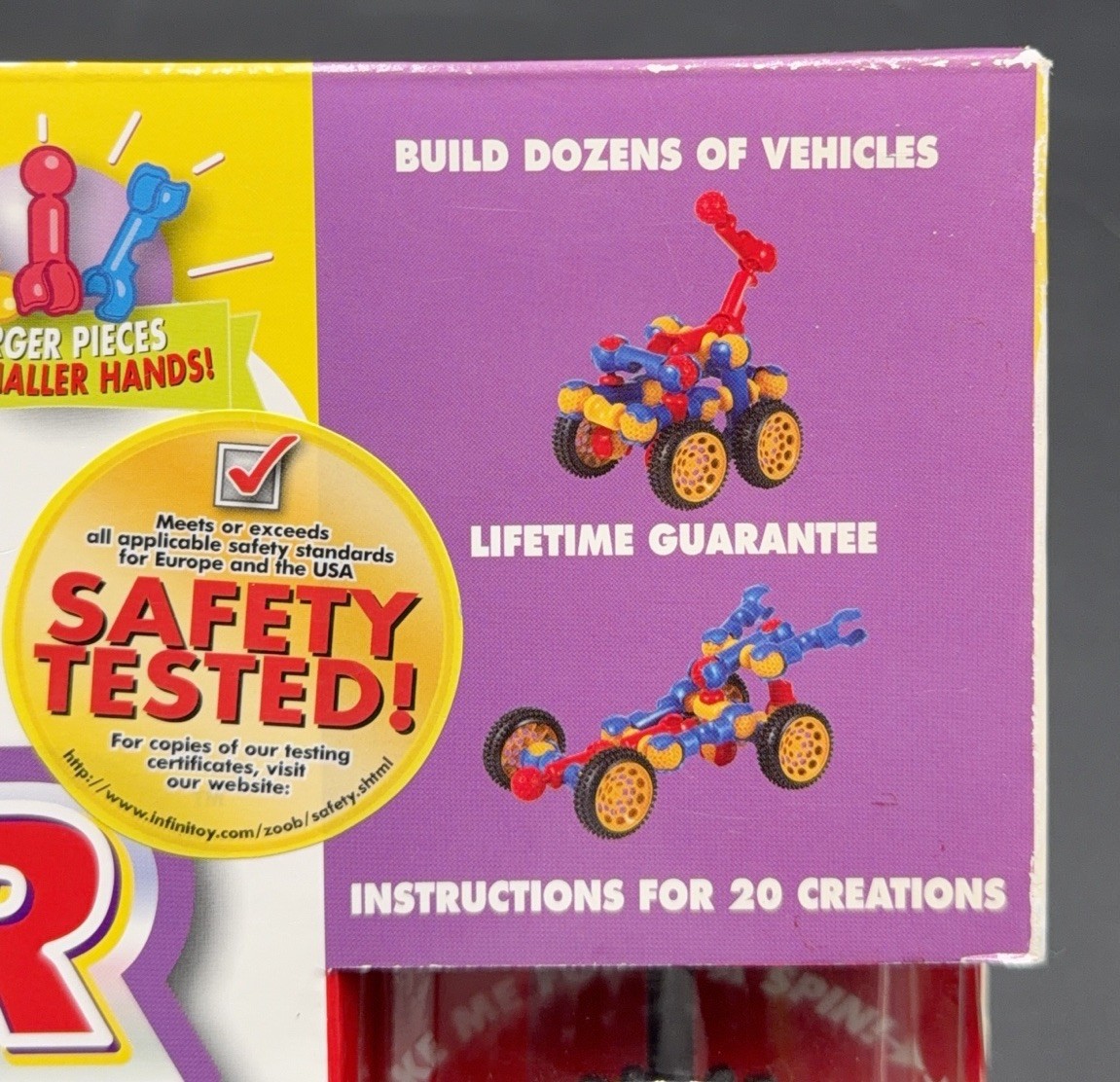 ZOOB Jr. Zipster Fastback 13012 Vehicle Building Set New NIB 12pcs